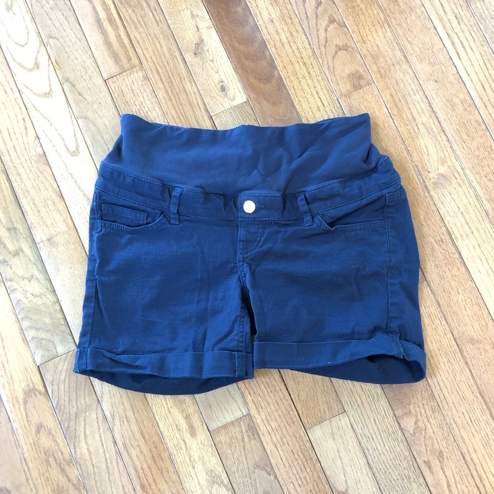 Blue denim maternity shorts H&M, size 8